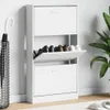 vidaXL Szafka na buty biała 59x17x108 cm Materiał Podgląd zdjęcia produktu 8