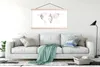MuchoWow® Textilposter Weltkarte - Marmor - Chic 120x60 cm Produktbild-Vorschau 3