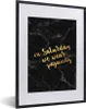 MuchoWow® Gerahmtes Poster Zitate - Pyjamas - Gold - Marmor Produktbild-Vorschau 1