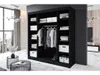 Easy4You R6 200 cm Schwarz/Weiß Schiebetüren Kleiderschrank Produktbild-Vorschau 4
