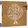 vidaXL Záhradná brána 85x100 cm Corten Steel Tree Design Náhľad obrázku produktu 1