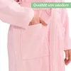 Celodoro Damen und Herren Bademantel mit Kapuze - Rosa M Produktbild-Vorschau 6