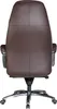 The back view of a brown leather office chair on a white background. Produktbild-Vorschau