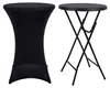 IvoQ Table haute noire – Housse extensible noire incluse – Voir les images du produit 1