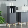 Badezimmerschrank 'Overath' Midischrank 86x30x30cm Grau Produktbild-Vorschau 1