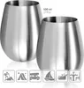 com-four® 4x Weinglas aus Edelstahl - Weinbecher 500 ml für Produktbild-Vorschau 5