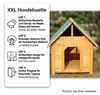 Mucola Hundehütte Outdoor 95CM wetterfest Hundekäfig Holz Produktbild-Vorschau 2