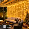 3x3M Lichtervorhang Innen Deko Weihnachten LED Lichterkette Produktbild-Vorschau 1
