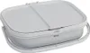 A closed, light gray folding bucket with handles. Produktbild-Vorschau
