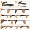 A series of images showing how to assemble and adjust trekking poles. Podgląd zdjęcia produktu