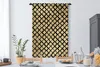 MuchoWow® Wandteppich Wandbehang Muster - Kariert - Gold Produktbild-Vorschau 3