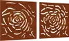 vidaXL 2-dielna záhradná dekorácia na stenu 55x55 cm Corten Náhľad obrázku produktu 1