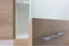 A close-up view of a cabinet drawer with a glass front and a silver handle. Náhled obrázku produktu