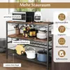 COSTWAY Portabottiglie a 4 livelli, tavolo wine bar da 104 Anteprima dell’immagine prodotto 4
