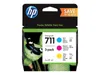 HP 711 Cyan/Magenta/Gelb DesignJet Druckerpatronen, 29 ml, Produktbild-Vorschau 2