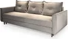 Sofa NAPOL Beige Plüsch-Stoff mit Schlaffunktion, Sofa mit Produktbild-Vorschau 2
