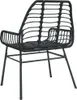 vidaXL Gartenstühle 2 Stk. Schwarz Poly Rattan Produktbild-Vorschau 8