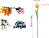OKWISH Künstliche Tulpen Weiß 10 Stück ohne Vase – Produktbild-Vorschau 3