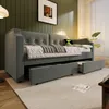 Flieks rozkládací čalouněná postel 90x200 cm s USB a Náhled obrázku produktu 2