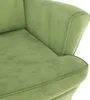 vidaXL Fauteuil à oreilles avec pouf Vert clair velours Voir les images du produit 7