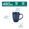 VANCASSO Beker set, 6-delig, van steengoed, 480 ml, Productafbeelding-voorbeeld 2