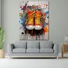 Schuhe Splash Street Art Leinwandbild Wandbild Dekoration Produktbild-Vorschau 3