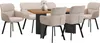 A dining set with chairs and a bench around a table. Produktbild-Vorschau