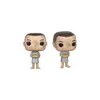 Two Funko Pop! figures of Eleven from Stranger Things, both wearing hospital gowns and holding waffles. Náhled obrázku produktu
