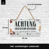 LANOLU Achtung freilaufende Rentnerin Retro Blechschild mit Produktbild-Vorschau 5