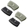 Four silicone pot holders are arranged in a diagonal pattern on a white background. Produktbild-Vorschau