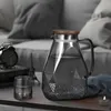 ecooe Glaskaraffe 1.8L Wasserkaraffe mit Deckel Schwarz Produktbild-Vorschau 6