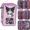 Astuccio scolastico a tre scomparti con accessori Kuromi Anteprima dell’immagine prodotto 3