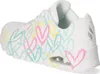 A white sneaker with a heart pattern. Produktbild-Vorschau