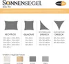 Sonnensegel BASIC PES Rechteck 3,5x5 sandbeige Polyester Produktbild-Vorschau 4