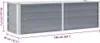 vidaXL Garten-Hochbeet Verzinkter Stahl 160x40x45 cm Grau Produktbild-Vorschau 7