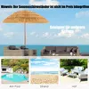 A collage showing a thatched umbrella and outdoor furniture in different settings: by a pool, on a beach, and in a courtyard. Náhled obrázku produktu