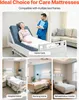 A collage of images showing a care mattress in different settings: home care, hospital ward, nursing home, and rehabilitation center. Produktbild-Vorschau