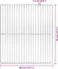 vidaXL Griglia argento 45 x 40 cm in acciaio inox Anteprima dell’immagine prodotto 5