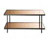 CALICOSY - Table basse L100cm en métal noir et plateaux en Voir les images du produit 1
