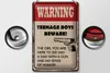 Blechschild Spruch 20x30cm warning teenage boys Produktbild-Vorschau 3