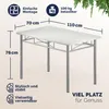 CASARIA® Esstisch mit 4 Stühlen Holz 5-tlg Set Metall Produktbild-Vorschau 3