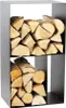 A metal firewood rack filled with logs. Náhľad obrázku produktu