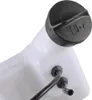 A close-up view of a white plastic fuel tank with a black cap and two black hoses attached. Produktbild-Vorschau