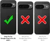 Three phone cases shown with compatibility indicators. Produktbild-Vorschau