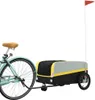 vidaXL Fahrradanhänger Schwarz und Gelb 45 kg Eisen Produktbild-Vorschau 3