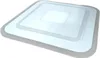 A modern, square LED ceiling light with a layered design. Podgląd zdjęcia produktu