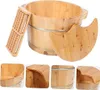 Holz  Fußsprudelbad,Fuß Spa Massagegerät,Mit doppelten Produktbild-Vorschau 1