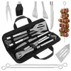 9-teiliges Grillbesteck-Set aus Edelstahl mit Etui Produktbild-Vorschau 1