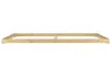 A wooden bed frame on a white background. Produktbild-Vorschau