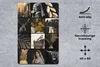 MuchoWow® Mauspad Mousepad Collage - Gold - Kunst - Blumen Produktbild-Vorschau 2